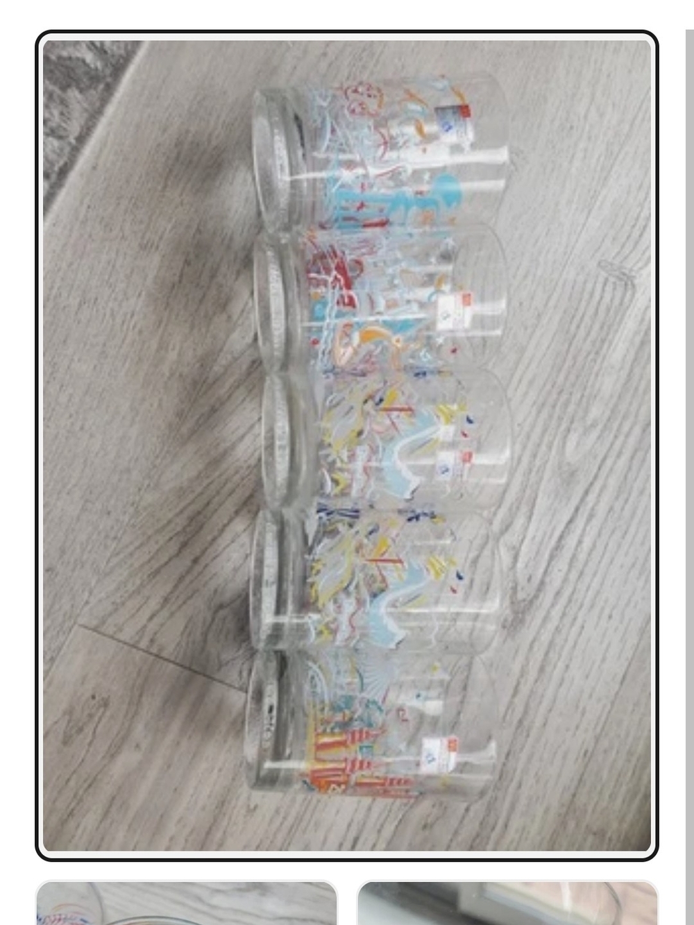 McDonald's Collectible Confetti Party Drinking Glasses - Set of 6